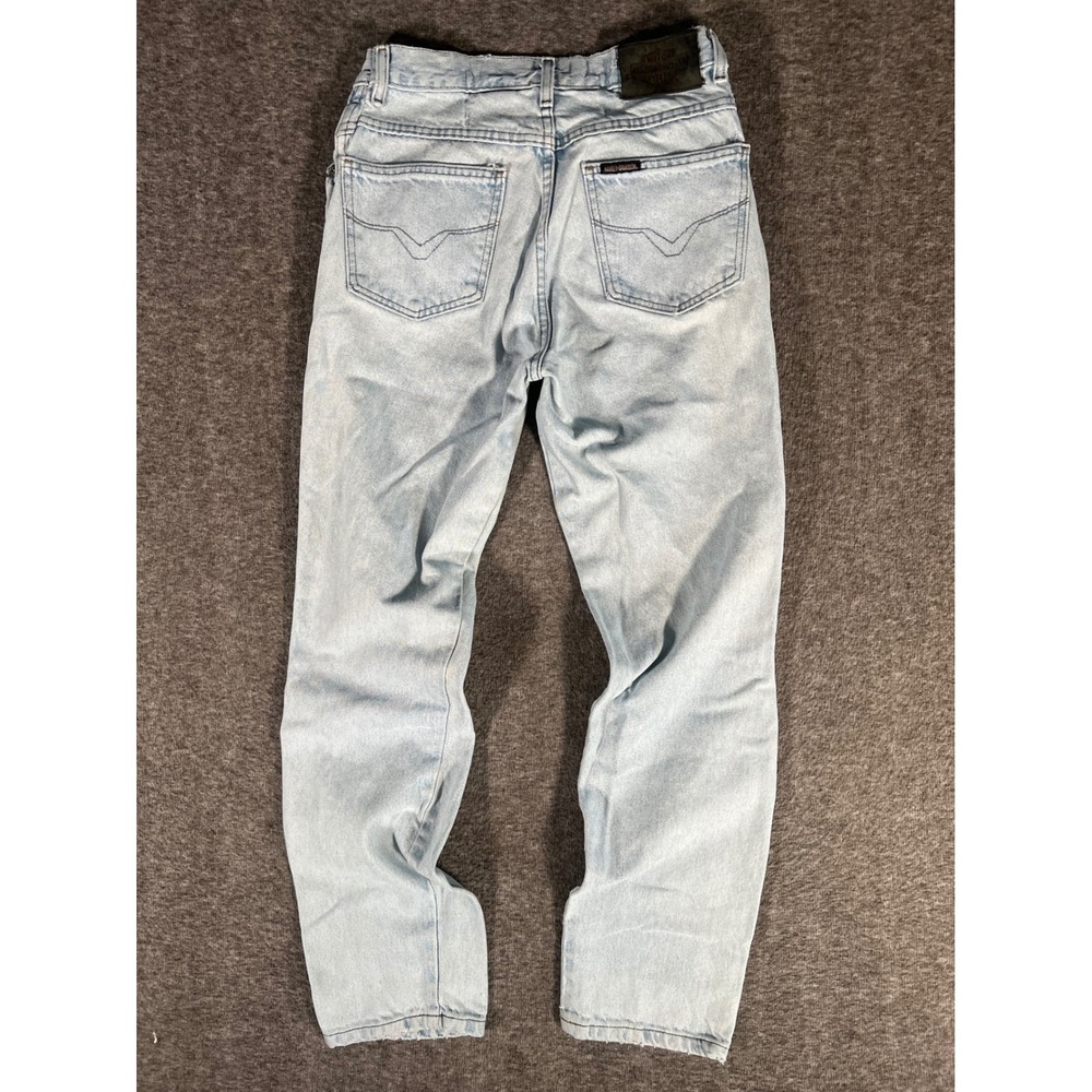 Vintage Harley Davidson Womens 90s Light Wash High Waist Denim Jeans Size 10R